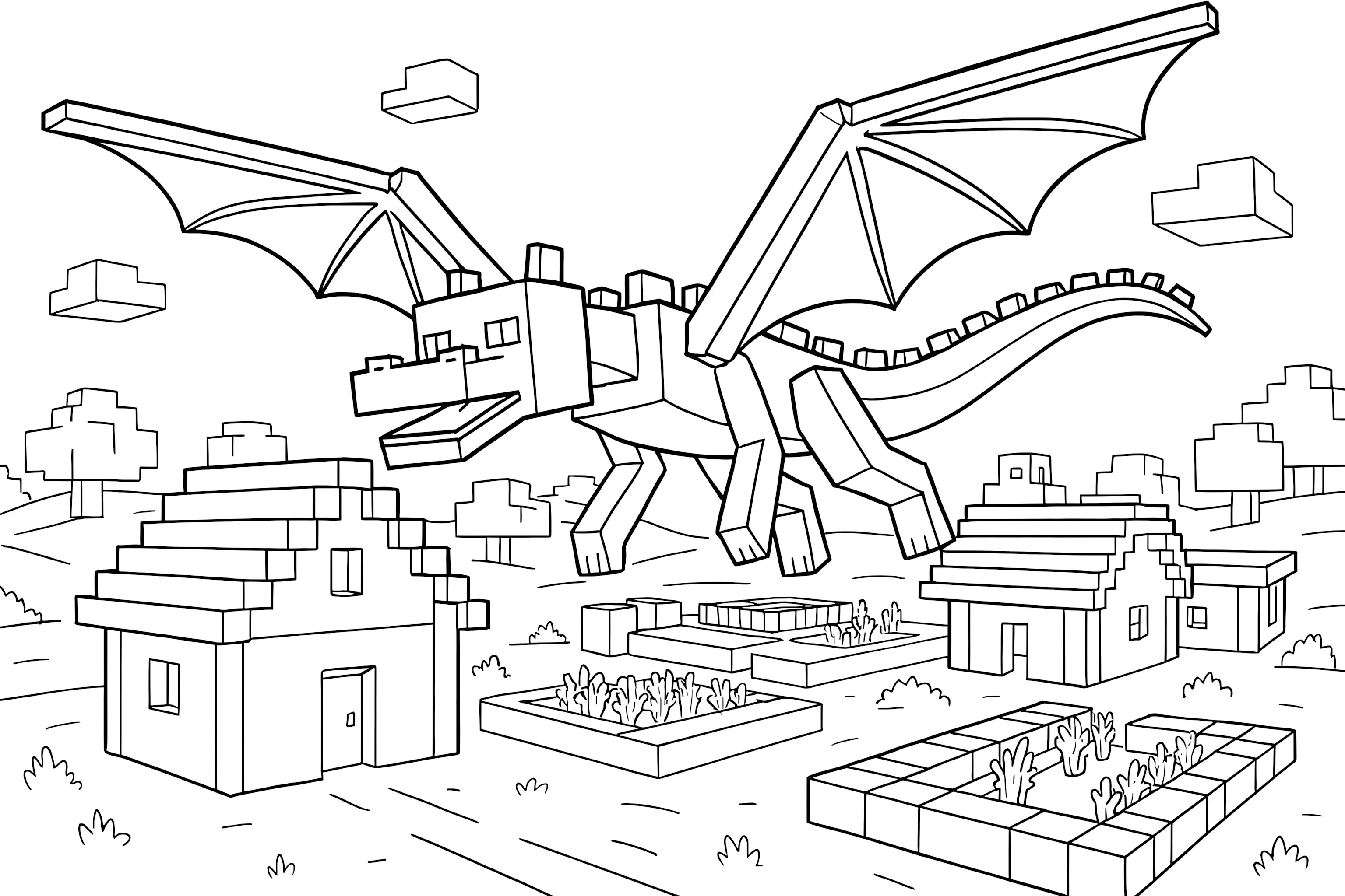 Minecraft  Ender  Dragon  Village